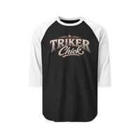 Image 2 of SR6110 TRIKER CHICK™ — Classic 3/4 Sleeve Raglan Tee