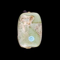 Image 2 of XL. Alert Cottontail Rabbit - Flamework Glass Sculpture Bead