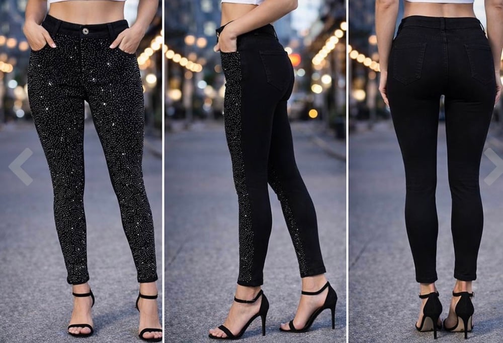 Image of SPARKLY SKINNY JEANS 
