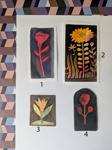 Image of Four mini flowers