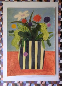 Image of Big stripey vase