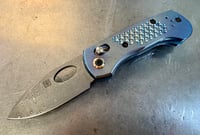 Image 3 of Leafstorm 9 Damasteel Odin's Eye Blade and Ti Grips