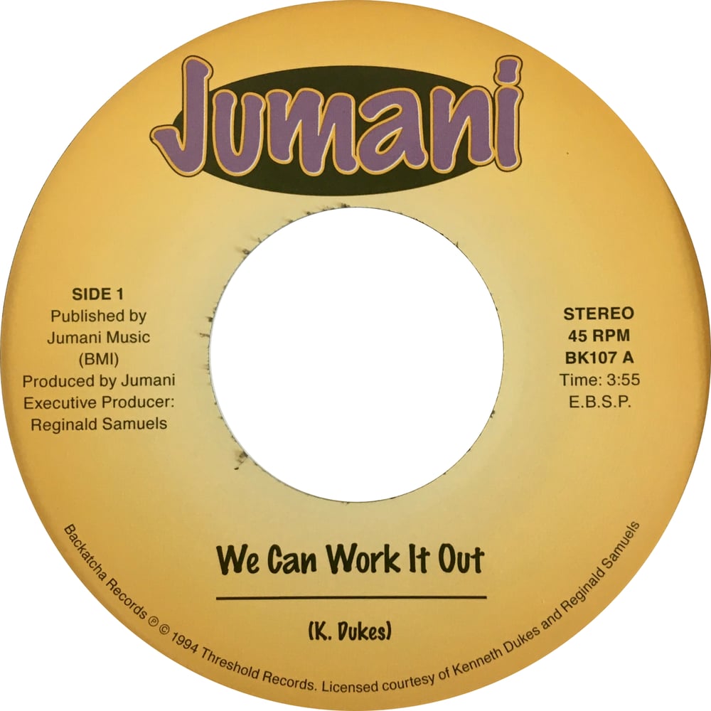 Image of Jumani - We Can Work It Out - 7" (BACKATCHA)