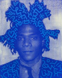 Basquiat Doodle Bleu