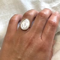 Image 4 of Dawning Sun - Bahá'í Crystal Ringstone symbol ring