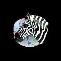 Image 1 of XXL. Twilight Zebra - Flamework Glass Sculpture Bead