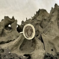 Image 1 of Dawning Sun - Bahá'í Crystal Ringstone symbol ring