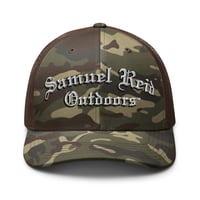 Image 1 of Gothic Arch Trucker Hat (Camo/Brown)