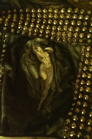 Image of Toxic Vision Woke Up and Chose Violence studded biker jacket LARGER SIZE