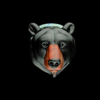 Image 1 of XL. Yearling Black Bear - Flamework Glass Sculpture Bead