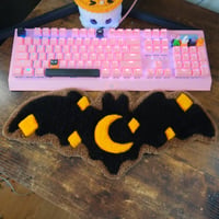 Image 1 of Black Bat with Crescent Moon Wrist Rest
