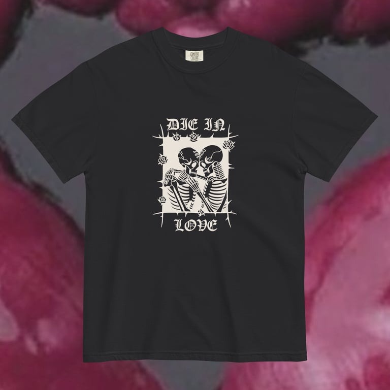 DIE IN LOVE Tee (bone on black)