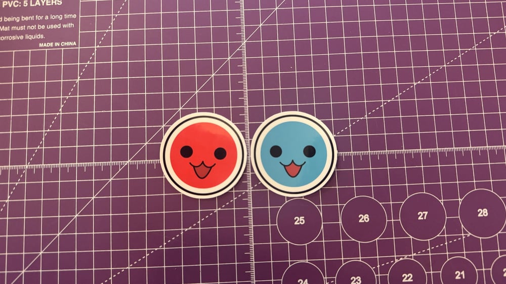 Image of Taiko no Tatsujin Don-chan and Katsu-Chan Stickers