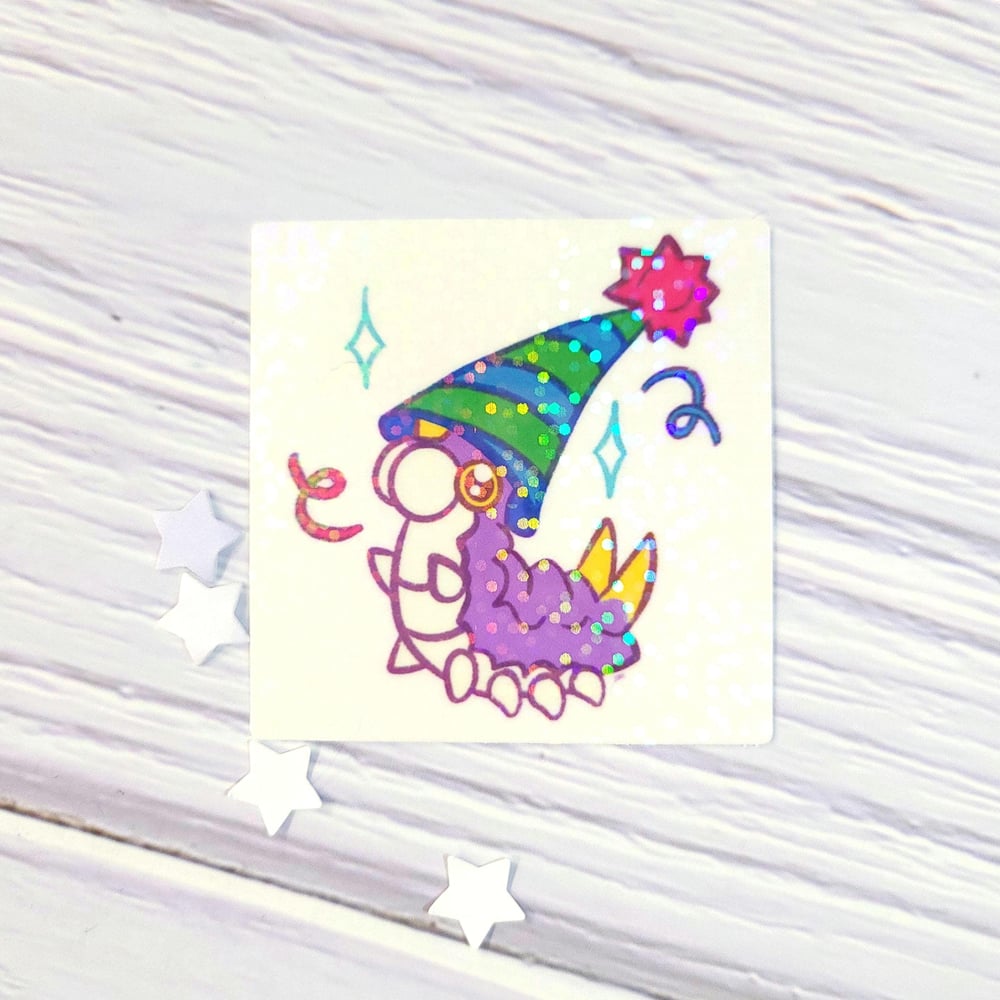 Image of Shiny Party Hat Wurmple Sticker
