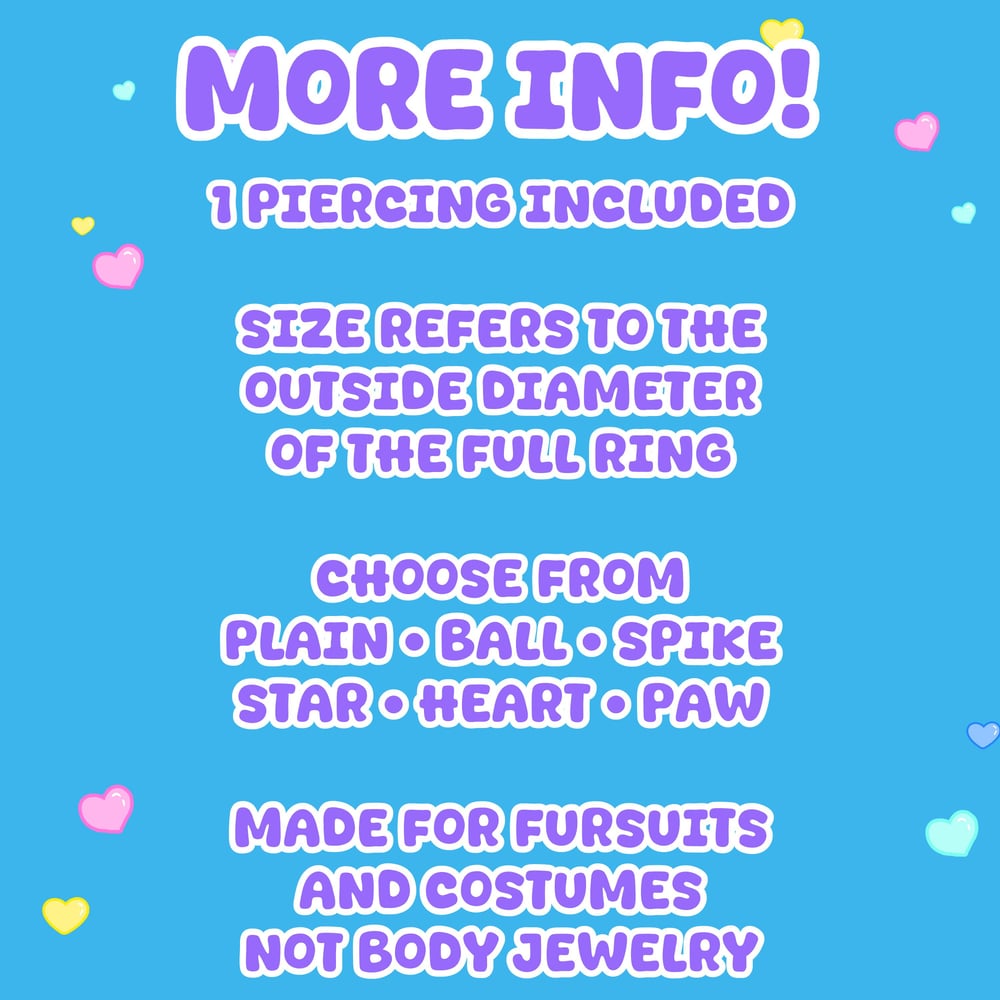 Image of Fursuit Septum / Earring Piercings