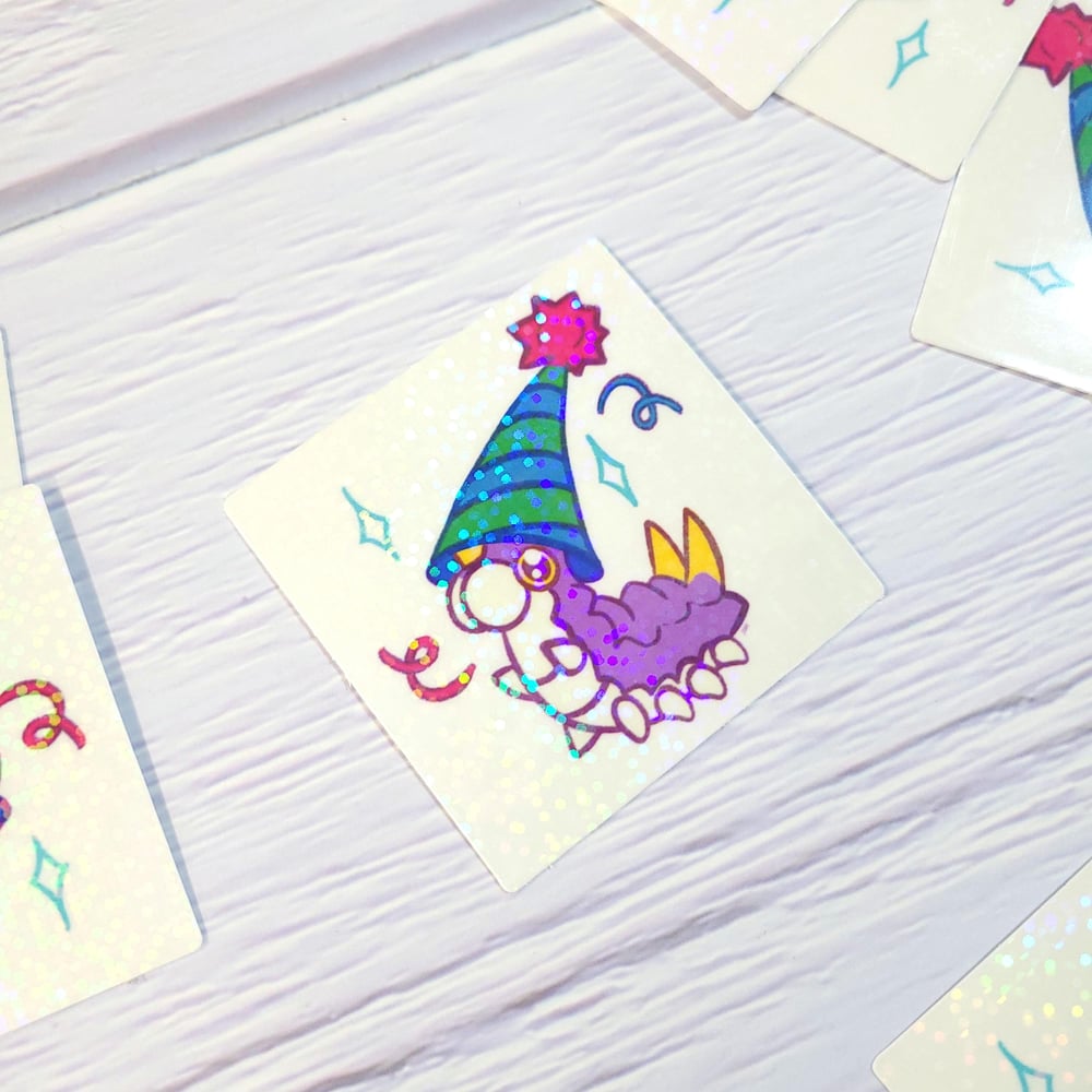 Image of Shiny Party Hat Wurmple Sticker
