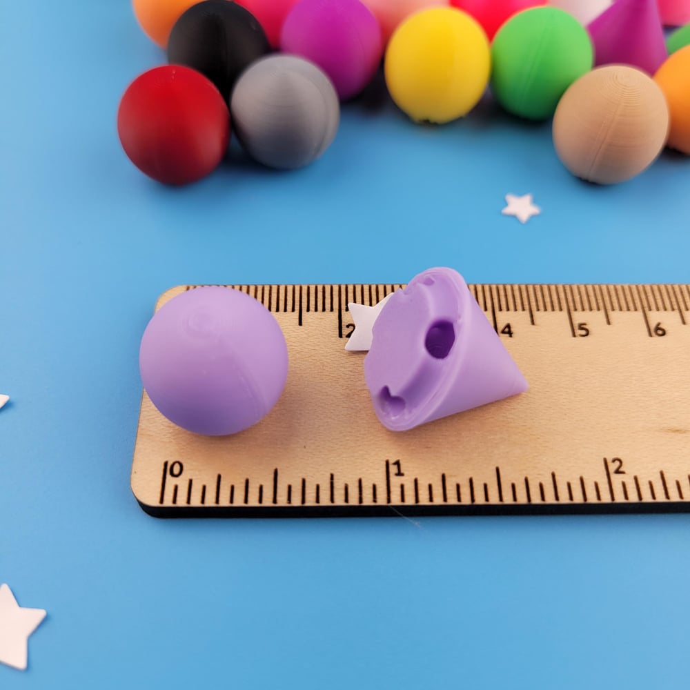 Image of Fursuit Stud Piercings, Ball or Spike Style, Set of 2