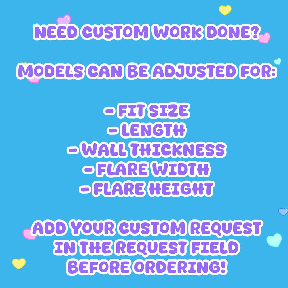 Image of Custom Fursuit Ear Tunnels, Made to Order Costume Piercings