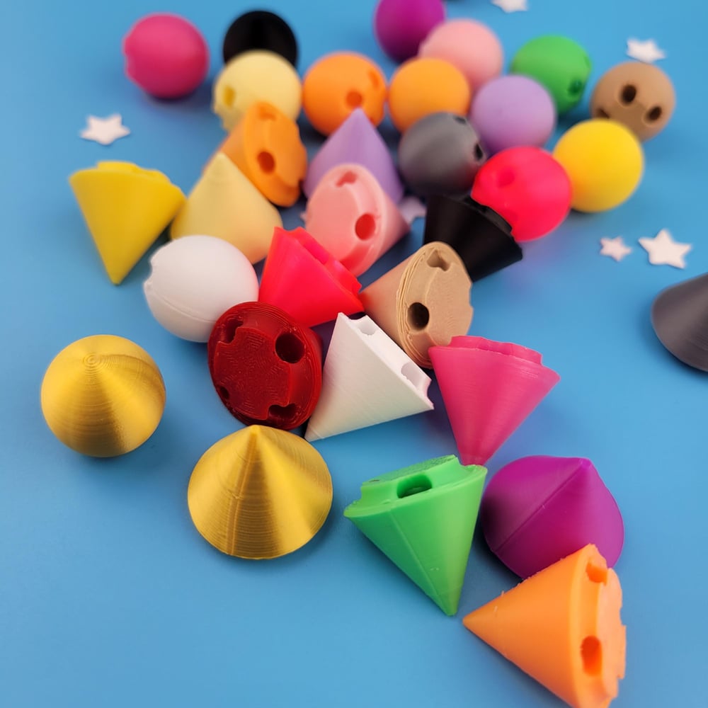 Image of Fursuit Stud Piercings, Ball or Spike Style, Set of 2