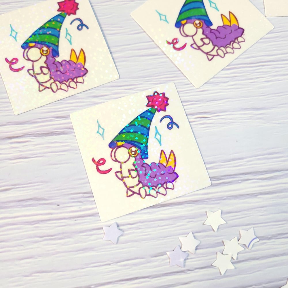 Image of Shiny Party Hat Wurmple Sticker
