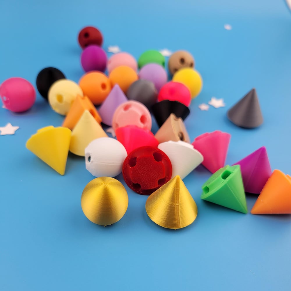 Image of Fursuit Stud Piercings, Ball or Spike Style, Set of 2