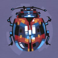 Image 2 of Milkweed Leaf Beetle - Original Framed Painting