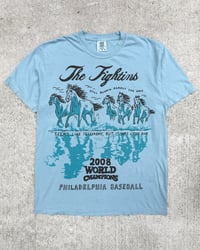 Against the Wind Fightins Blue tee