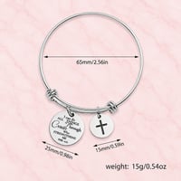 Image 4 of Stainless Steel Adjustable Charm Bracelet