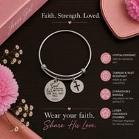 Image 3 of Stainless Steel Adjustable Charm Bracelet