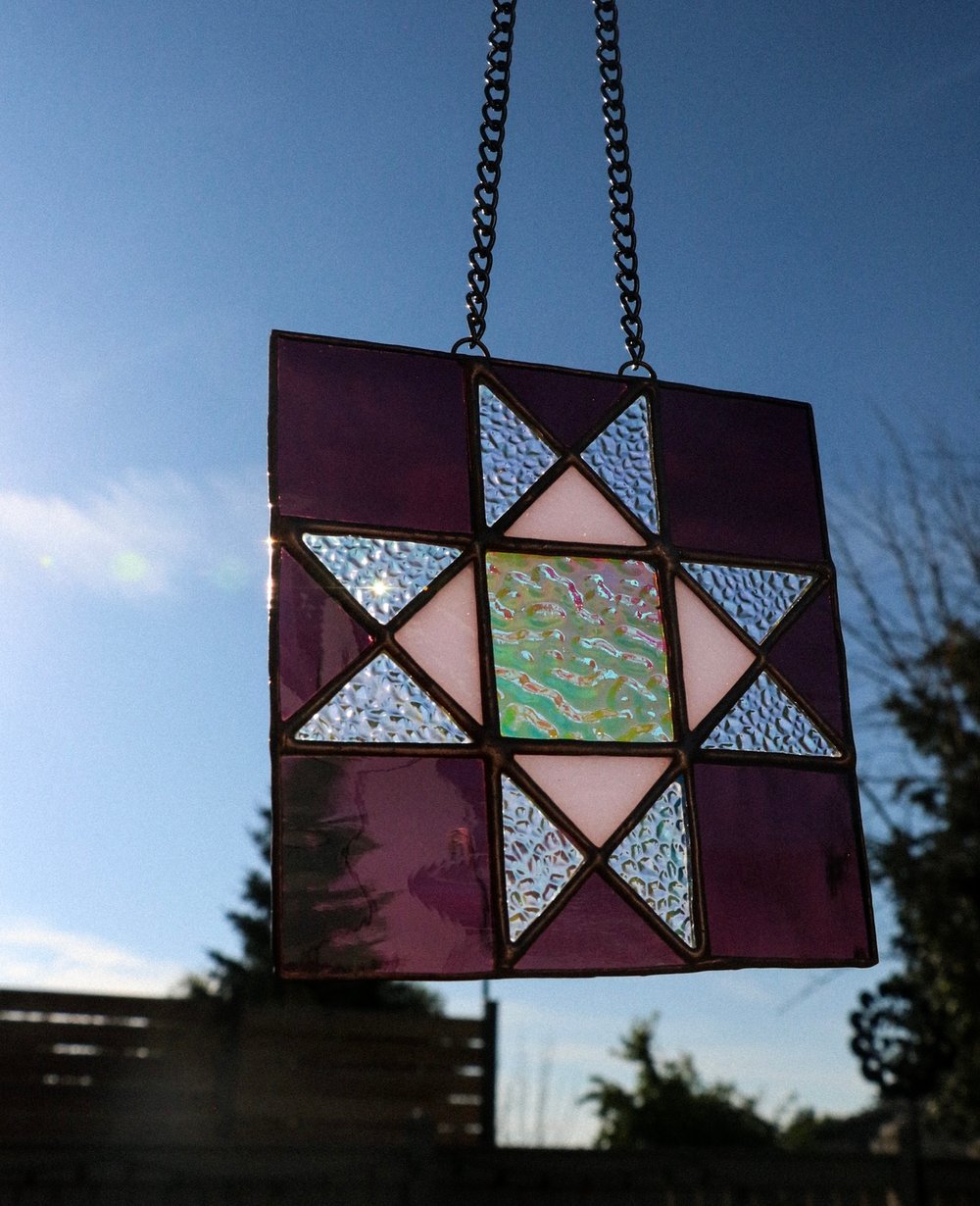 Image of Dichroic Ohio star quilt