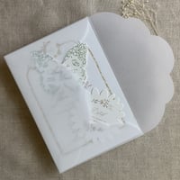 Image 6 of White vellum scallop envelope for 5x7 card | pack of 10