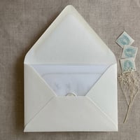 Image 8 of White vellum scallop envelope for 5x7 card | pack of 10