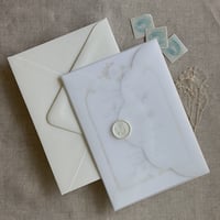 Image 7 of White vellum scallop envelope for 5x7 card | pack of 10