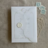 Image 4 of White vellum scallop envelope for 5x7 card | pack of 10