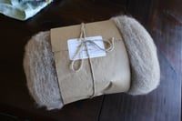 Image 1 of North Country Cheviot/ Rose Grey Suri Alpaca Batt