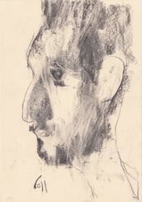 Image 2 of Belong - Sketchbook Drawing in Charcoal on Paper 
