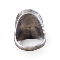 Image 5 of Vintage 'Mary Livingston' Southwest Silver Inlay Ring, c. 1970s