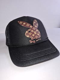 Image 5 of Playboy Bunny LouisVitton Print "DIFFERENT" Hats