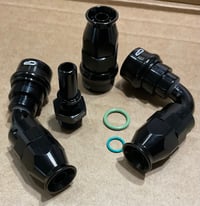 Image 1 of Quick Release PTFE AN Fitting, -6AN -8AN, Straight 45 90 Degree, 3000 PSI Pus