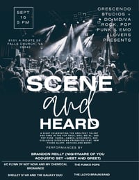 CRESCENDO STUDIOS + DMV ROCK, POP PUNK & EMO LOVERS PRESENTS - SCENE AND HEARD 