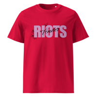 Image 4 of Tender Riots Organic Cotton Shirt (Pink Logo up to 5XL)