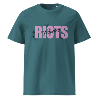 Image 1 of Tender Riots Organic Cotton Shirt (Pink Logo up to 5XL)