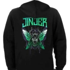 Image of JINJER - Butterfly Skull Hoodie - MEDIUM - ONLY 1 LEFT