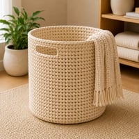 Image 1 of ELARA Handmade Laundry Basket 