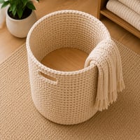 Image 3 of ELARA Handmade Laundry Basket 