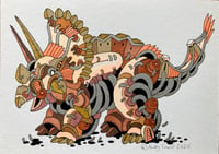 Orange Gold Triceratops