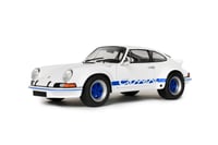 Image 1 of Brand new 1:18 PORSCHE 911 RSR – WHITE / BLUE CARRERA STRIPES – 1973