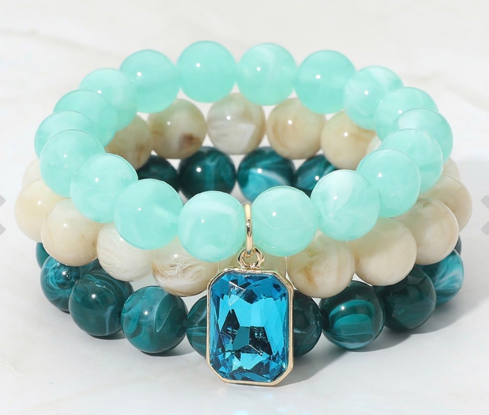 Image of 3PCS BEADED BRACELET 