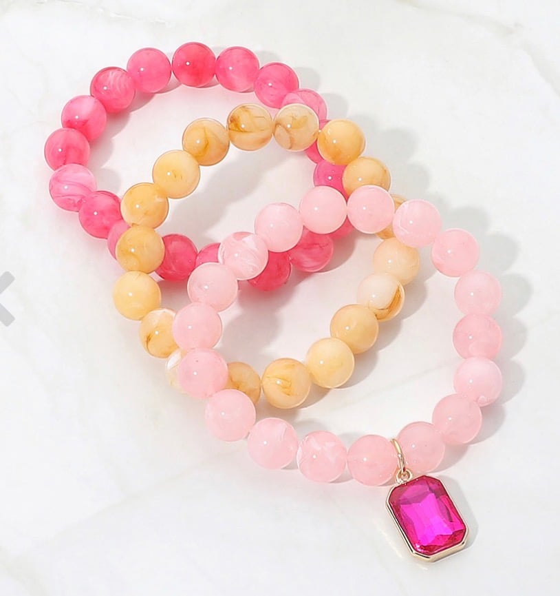 Image of 3PCS BEADED BRACELET 