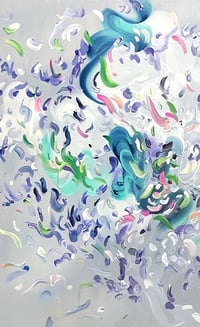 Image 9 of 'The ephemeral blooms' - 185x95cm, FRAMED in Black